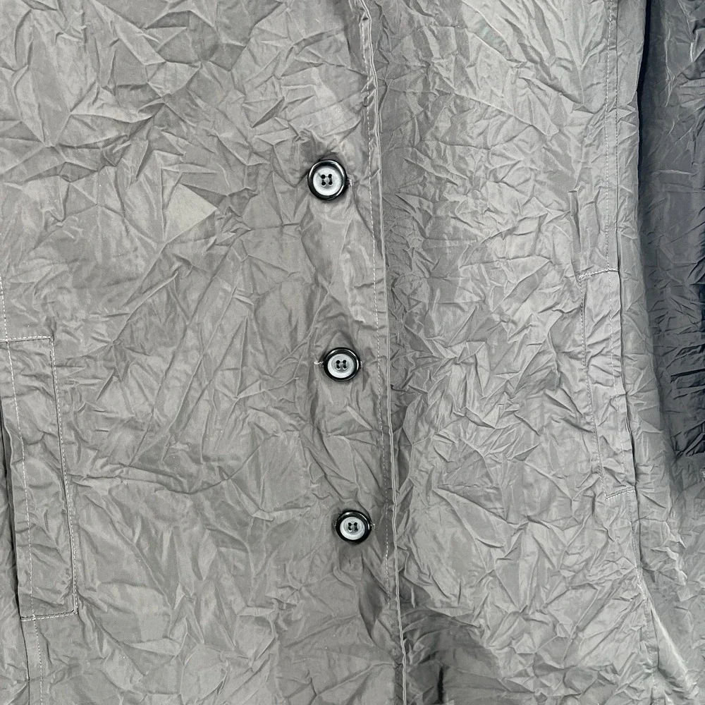 Sun Kim crinkle blazer windbreaker jacket lagenlook‎ boyfriend quiet luxury  L